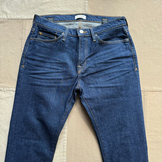 Athletic Taper Jeans, Dark Clean Wash 32" Length