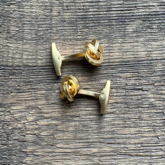 Knot Cufflinks, Brass