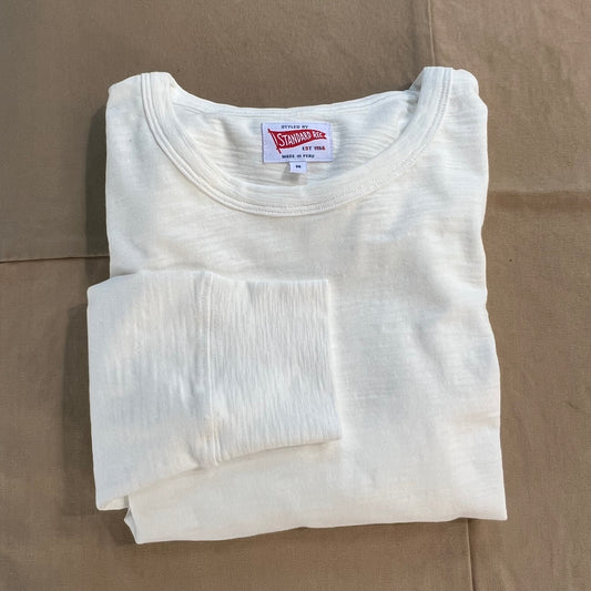 Long-Sleeve Slub T-shirt, White
