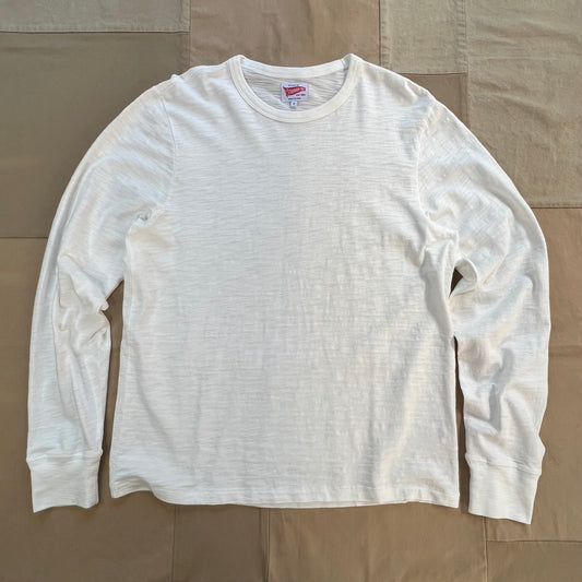 Long-Sleeve Slub T-shirt, White