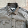 Garment Dyed Work Jacket in Recycled Denim, Thyme
