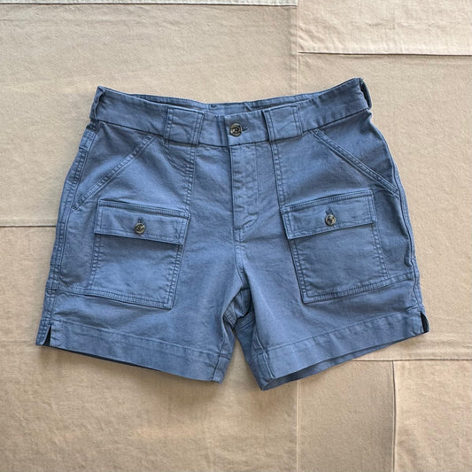 Bermuda Canvas Shorts, Garment Dyed Blue