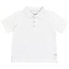 Kid's Pique Short Sleeve Polo Shirt, White