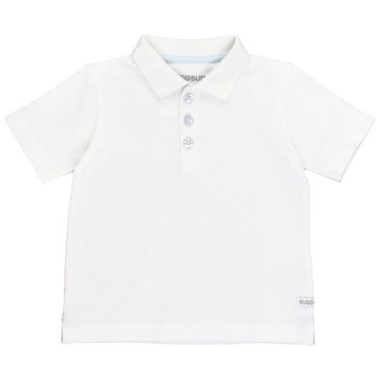 Kid's Pique Short Sleeve Polo Shirt, White