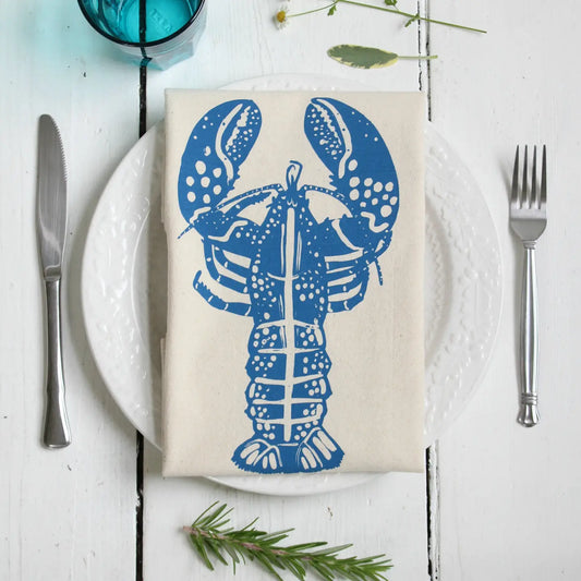 Lobster Tea Towel, Blue/Violet