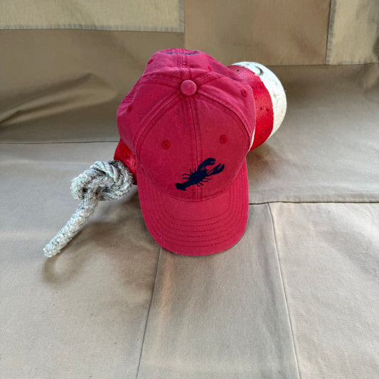 Kids Lobster Needlepoint Hat, Weathered Red
