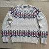 Vintage-Inspired Anchor Sweater In Cotton-Linen