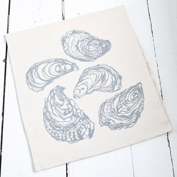 Oyster Tea Towel, Grey
