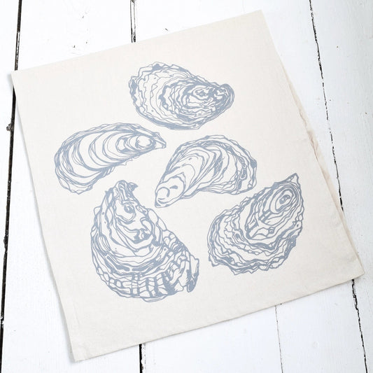 Oyster Tea Towel, Grey