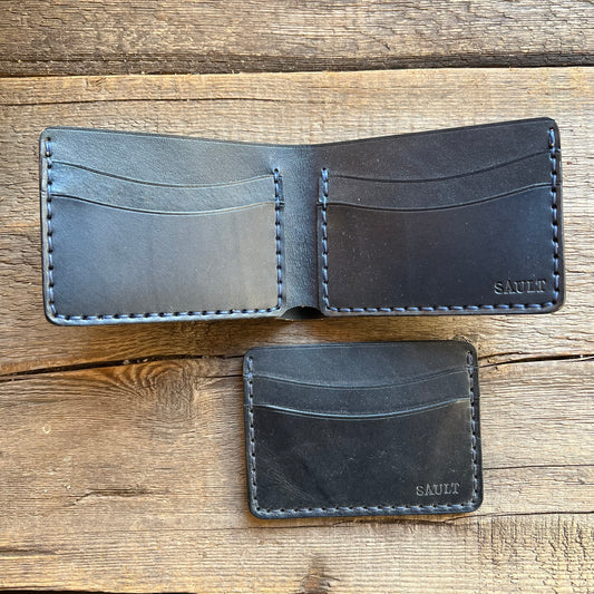 Hand Stitched Wallet, Navy