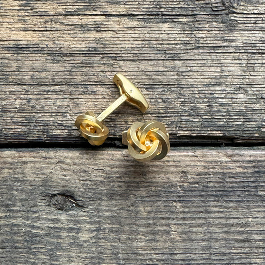 Knot Cufflinks, Brass