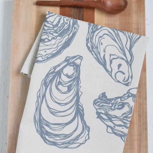 Oyster Tea Towel, Grey
