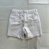 Bermuda Fringed Canvas Shorts, Garment Dyed Beige Kahki