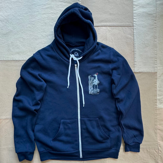 Gulliver the Seagull Zip-Up Hoodie, Navy’