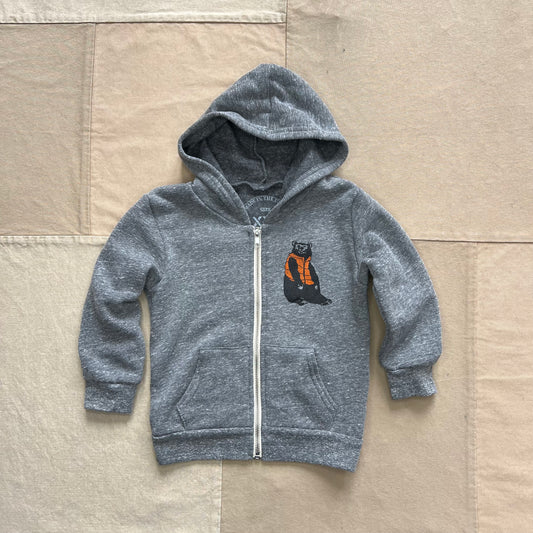 Little Black Bear Zip Hoodie