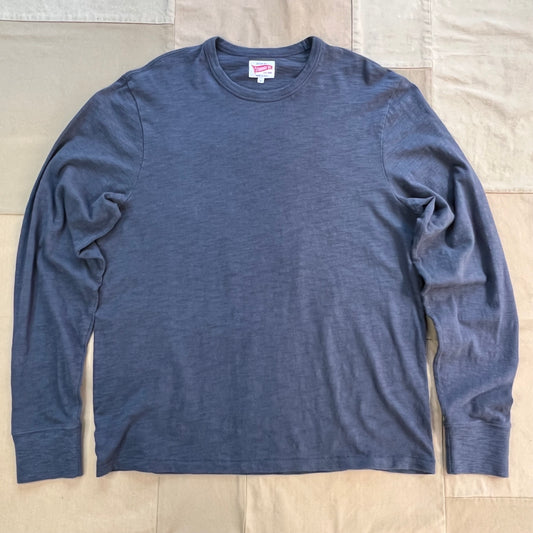 Long-Sleeve Heather T-shirt, Washed Navy