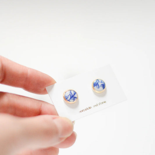 Blue and White Heritage Studs
