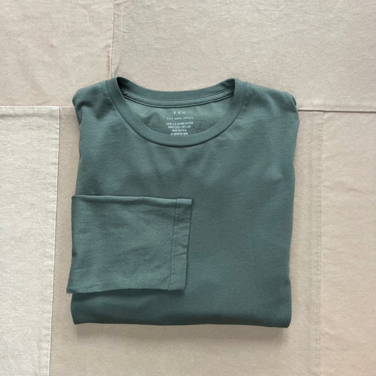 Long Sleeve Supima Jersey Tee, Basil