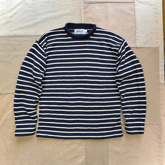 Nantucket Striped Roll Neck Sweater, Navy/Natural Stripe
