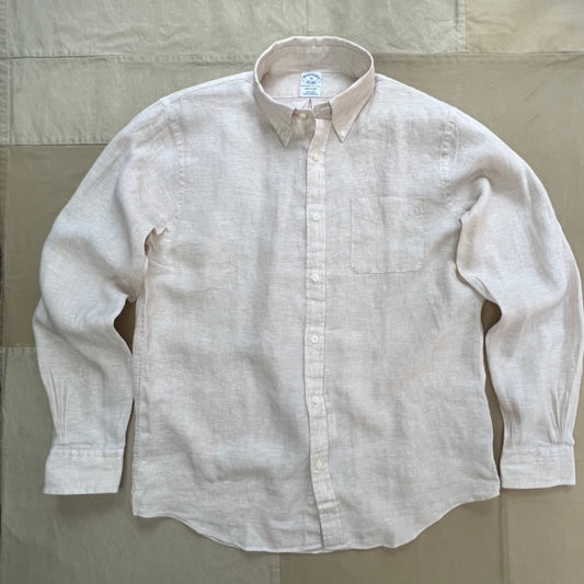Irish Linen Sport Shirt, Light Beige, Regular-Fit
