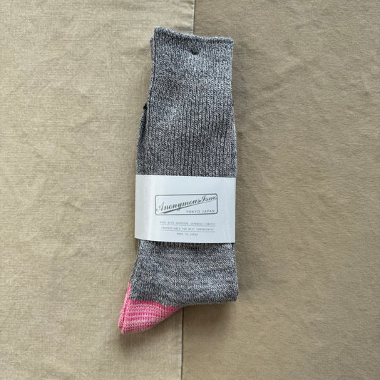 Point Crew Socks, Grey