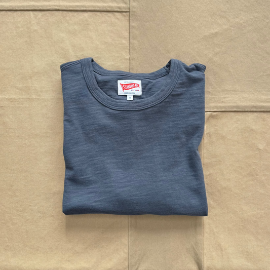 Short Sleeve Slub T-shirt, Indigo