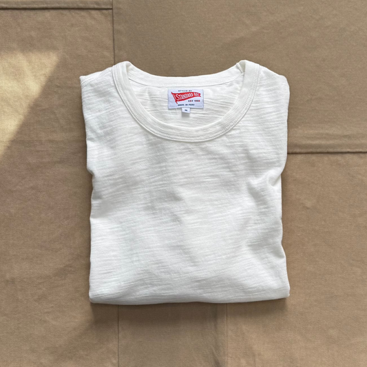 Short Sleeve Slub T-shirt, White