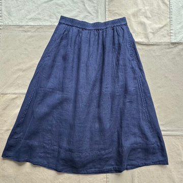 Standard Skirt in Linen, Navy