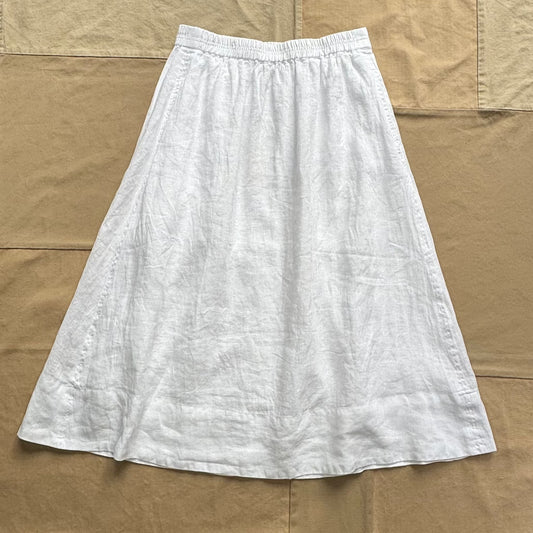 Standard Skirt in Linen, White