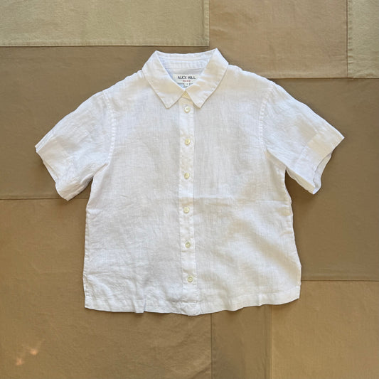 Maddie Shirt in Linen, White