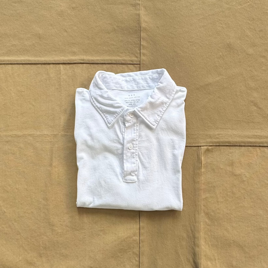 Short Sleeve Supima T-Shirt Polo, White
