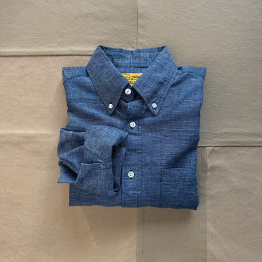 Classic Long Sleeve Button Down Shirt, Indigo