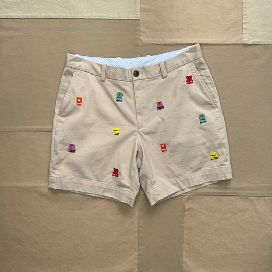 7" Cotton Embroidered Life Vest Shorts