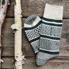 Multi Jacquard Crew Socks, Pine