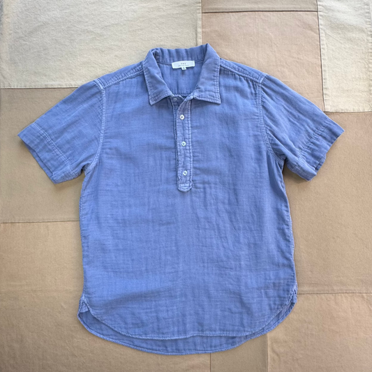Triple Gauze Popover, Union Blue