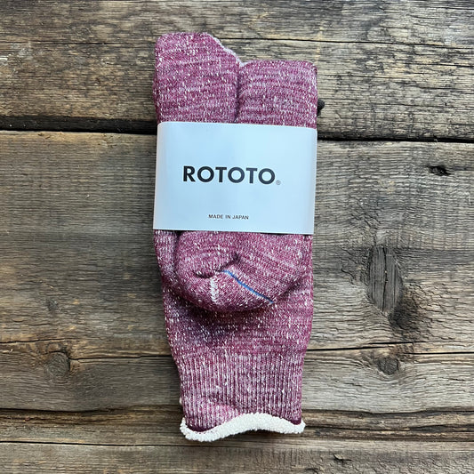 Double Face Crew Socks, Grape