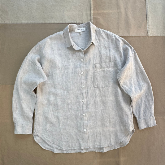 Jo Shirt in Flax Linen, Flax