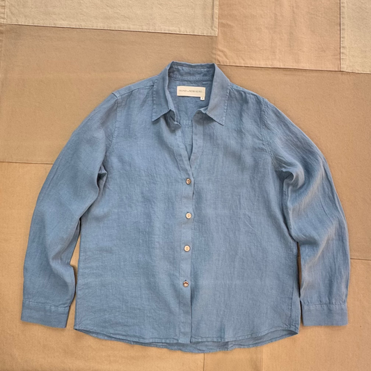 Women's Mila Shirt Garment Dyed Linen, Chambray