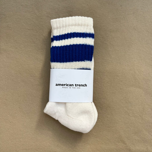 Retro Stripe Sock, Blue Star