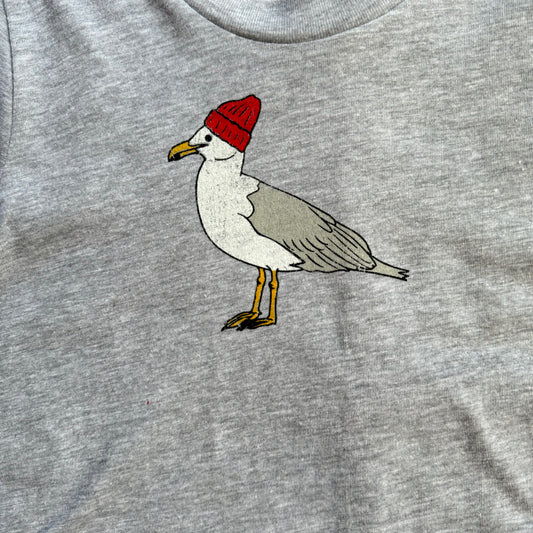 Kids Seagull T-shirt, Grey
