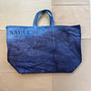 Hand Dyed Tote Bag, Deep Ocean Blue