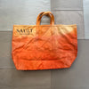 Hand Dyed Tote Bag, Golden Hour Orange