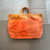 Hand Dyed Tote Bag, Golden Hour Orange