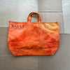Hand Dyed Tote Bag, Golden Hour Orange
