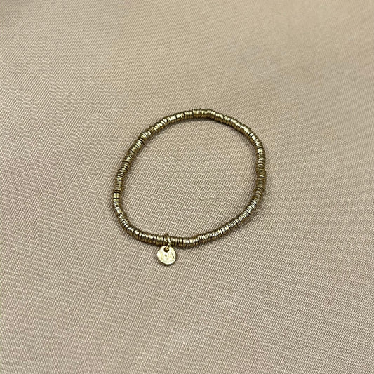 Rory Solid Gold Stretch Bracelet, Gold