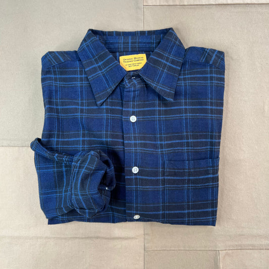 Madras Cotton Shirt, Navy