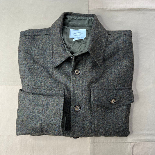 Wool Field Overshirt, Forest Green