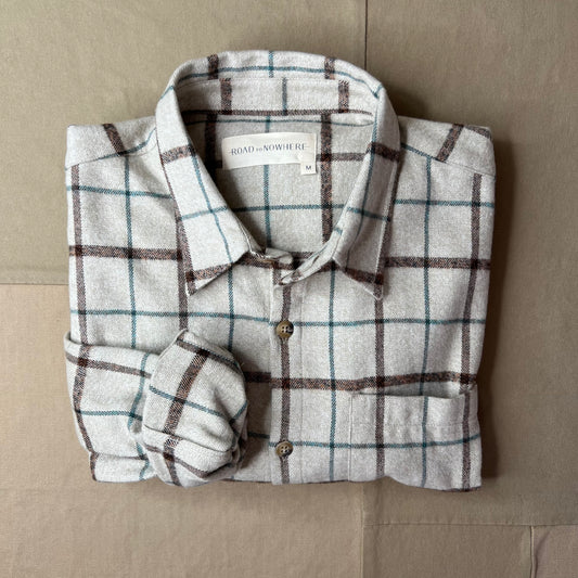 Women's Mila Japanese Cotton Flannel, Charcoal Plaid
