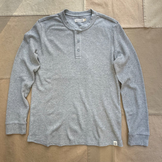 The Hudson Waffle Henley, Heather Grey