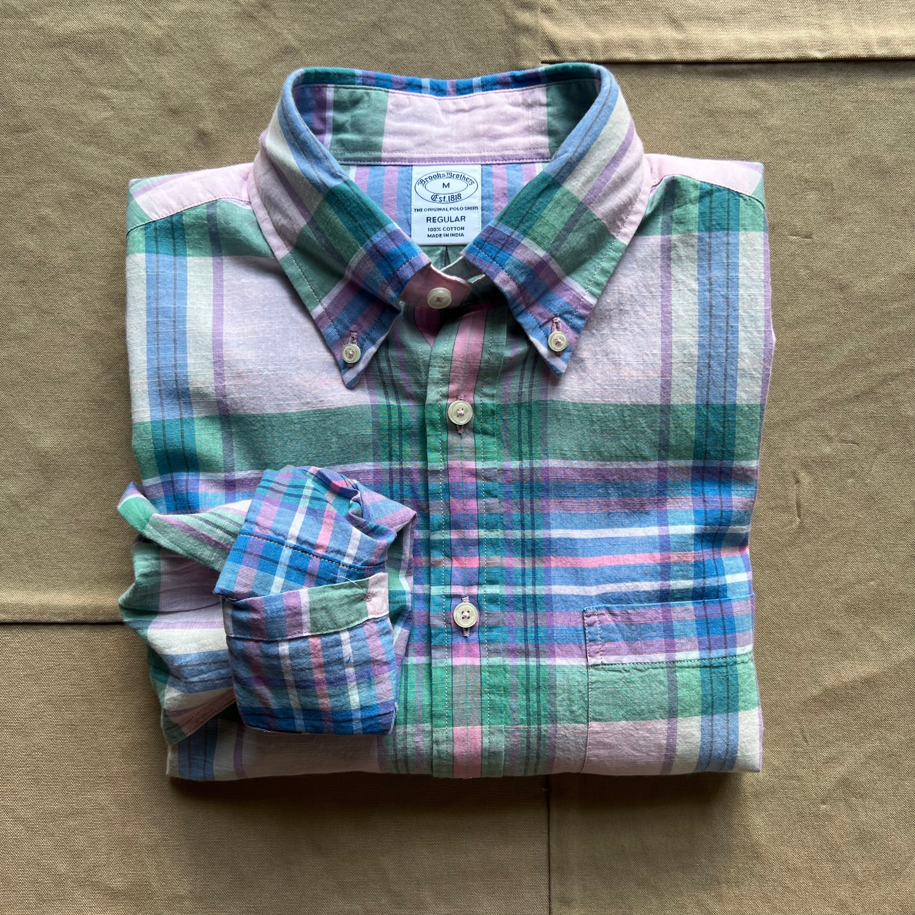 Long Sleeve Madras Shirt, Light Pastel – SAULT New England